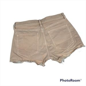 Banana republic pale pink High rise frayed hem shortie size 26